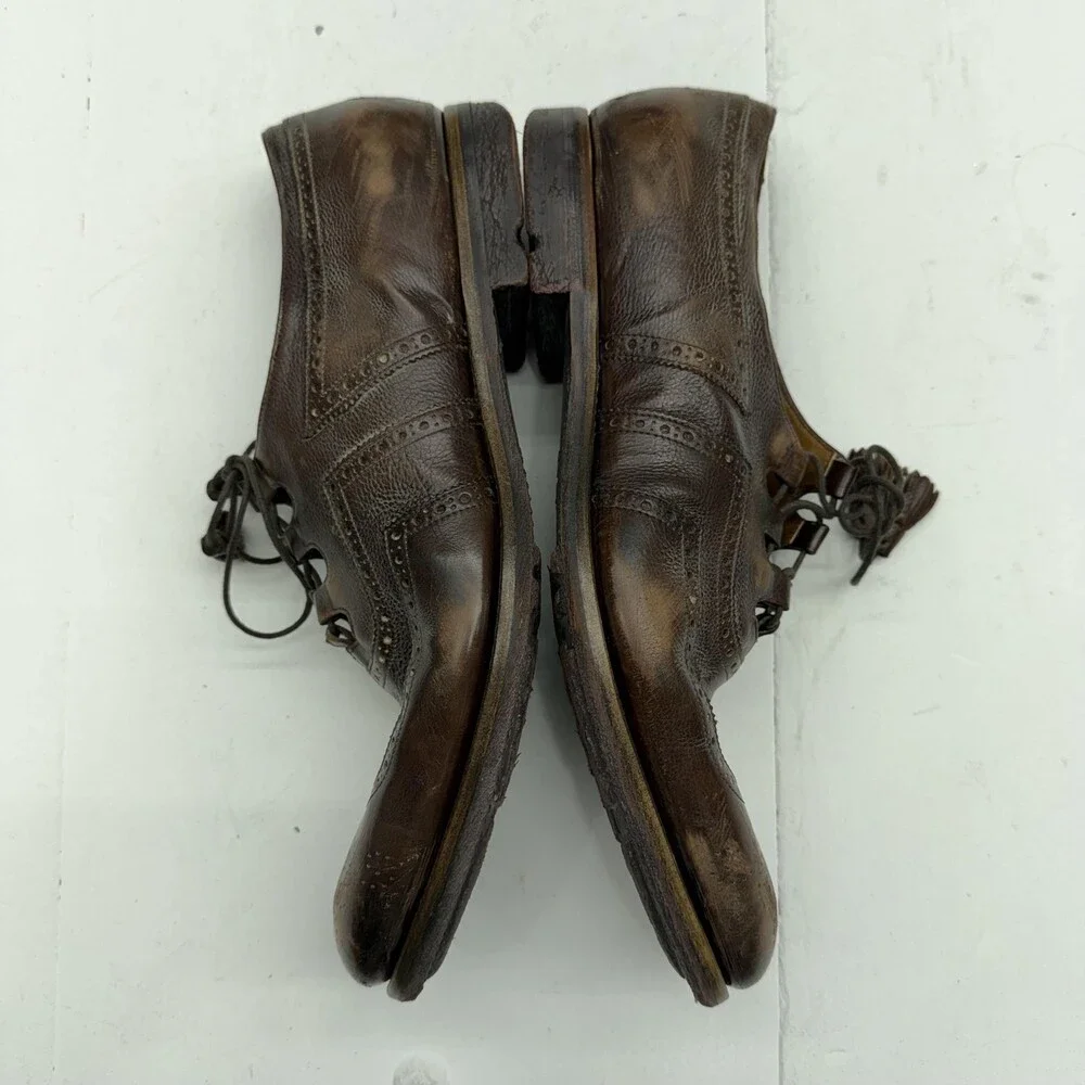 Church's Co Shanghai Brown Glacé Derby Dress Shoes Mens Size 12